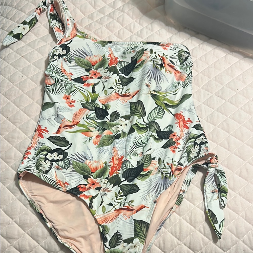 Nip Tuck one shoulder swimsuit